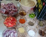 A picture of step 1 of Mutton Pulao.