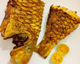 Hình bước làm 4 của món Cá mó xanh nướng than