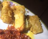 A picture of step 5 of Flour coated fried Yam.
