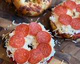 A picture of step 2 of 15 mins High Protein Pizza Bagel.