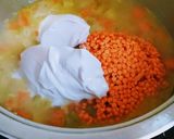 Karalábés, vörös lencse leves 🍲 recept fázis 3 fotója