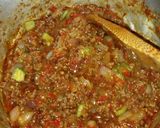 A picture of step 12 of Nigerian carrot fried rice with minced meat soup.