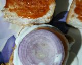 A picture of step 20 of Tikki Pav Burger.