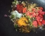 A picture of step 4 of Bengali street-style Ghugni chaat with special moshla.