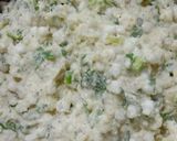 A picture of step 2 of Shingada flour fritters.
