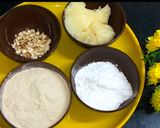 A picture of step 1 of Singhare ke ate ke ladoo.