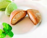 Hình bước làm 14 của món Mochi trà xanh nhân kem