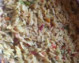 A picture of step 4 of Colored fried rice.
