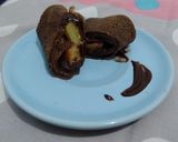 Foto langkah ke 5 dari resep Dadar gulung pisang cokelat.