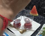 A picture of step 3 of Super Cooling and Refreshing Watermelon Strawberry mocktail.