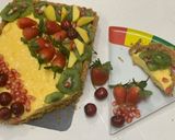 A picture of step 1 of No bake fruit tart.