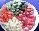 Hình bước làm 1 của món Salad Nga(phiên bản Phương)