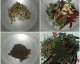 A picture of step 1 of Puliyogare / Puliyoadharai.