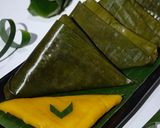 Foto langkah ke 8 dari resep Pais Waluh / Nagasari Labu Kuning.