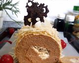 Foto langkah ke 16 dari resep Bolu Gulung Chiffon Pisang Coklat Keju Banana Chiffon Roll Cake.