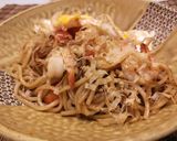 รูปขั้นตอนการทำที่ 3 ของ ยากิโซบะกุ้ง ไข่ดาว