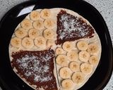 Une image de l'étape 2 de Wrap gourmand au chocolat et a la banane.