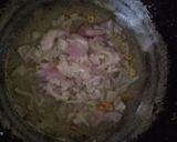 A picture of step 2 of Chane ki daal with turai.