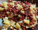 A picture of step 3 of Kala Chana Ghugni.