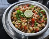 A picture of step 7 of Whole Green Moong sprouts vegetables salad.