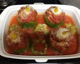 A picture of step 4 of Easy Stuffed bell peppers.