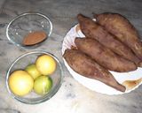 A picture of step 1 of Sweet potato shaker kandhi.