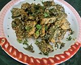 A picture of step 5 of Palak ke patre.
