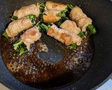 A picture of step 4 of ★ Rocket wrapped in meat with teriyaki sauce ★.