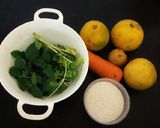 A picture of step 1 of Tri-Colour Juices.