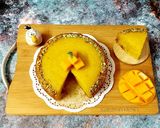 A picture of step 8 of Mango Suji Cake.