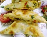 A picture of step 4 of Mughlai paratha.