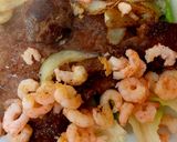 A picture of step 4 of My Sons favourite Surf 'n' Turf with Ribeye Steak. 😋#2Flavours.