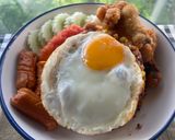 รูปขั้นตอนการทำที่ 4 ของ ข้าวผัดอเมริกัน(ผิวสี)🍚🍳🍅