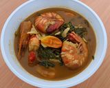 Foto langkah ke 3 dari resep Gulai Udang Daun Singkong.