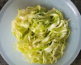 A picture of step 1 of Creamy Pesto chicken zoodles.