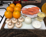 Foto del paso 1 de la receta: Salmón a la naranja a mi manera con champiñones laminados