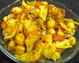 A picture of step 2 of Chat pata chana chaat 😋.