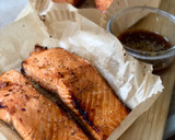 Foto del paso 5 de la receta: Salmón en airfryer con reducción de soja, miel y limón