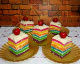 Foto langkah ke 7 dari resep Rainbow cake kukus Ny. Liem.