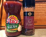 A picture of step 1 of Creamy Salsa Dip.