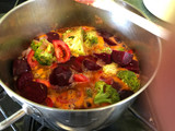 Borscht (Beetroot Soup) and Dumplings