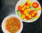 Hình bước làm 3 của món Yến mạch rang trứng cùng rau củ