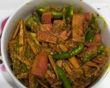 A picture of step 5 of Gajar, green chilli and lili haldar pickle.