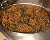 Une image de l'étape 11 de Nouilles japonaises aux tomates, harengs, shiitakes et aubergine blanche.