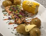A picture of step 8 of Light Chilli Salmon With Baby Potatoes.