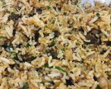 A picture of step 4 of Palak Pulao.