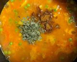 A picture of step 6 of Aloo Matar.