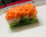 A picture of step 3 of SWEET TRICOLOUR RICE!🇮🇳.