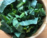 A picture of step 1 of Lemon spring greens 🍋.