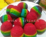 Foto langkah ke 8 dari resep Rainbow cake (bentuk telur).